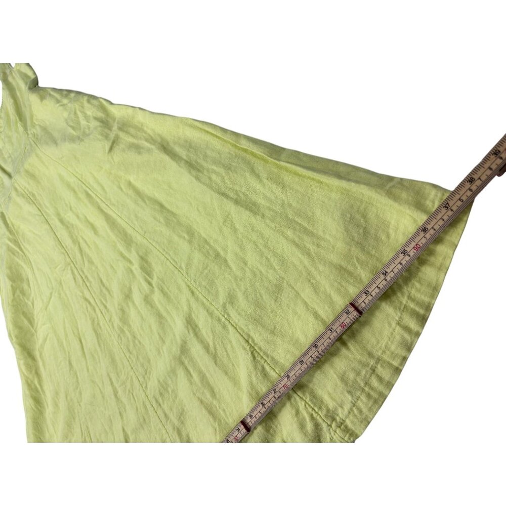 Old Navy Womens Yellow Linen Blend Sundress Sleeveless Smocked Back Size M - Picture 11 of 11